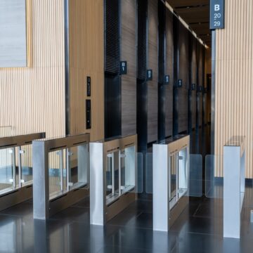 Security turnstiles in various industries.