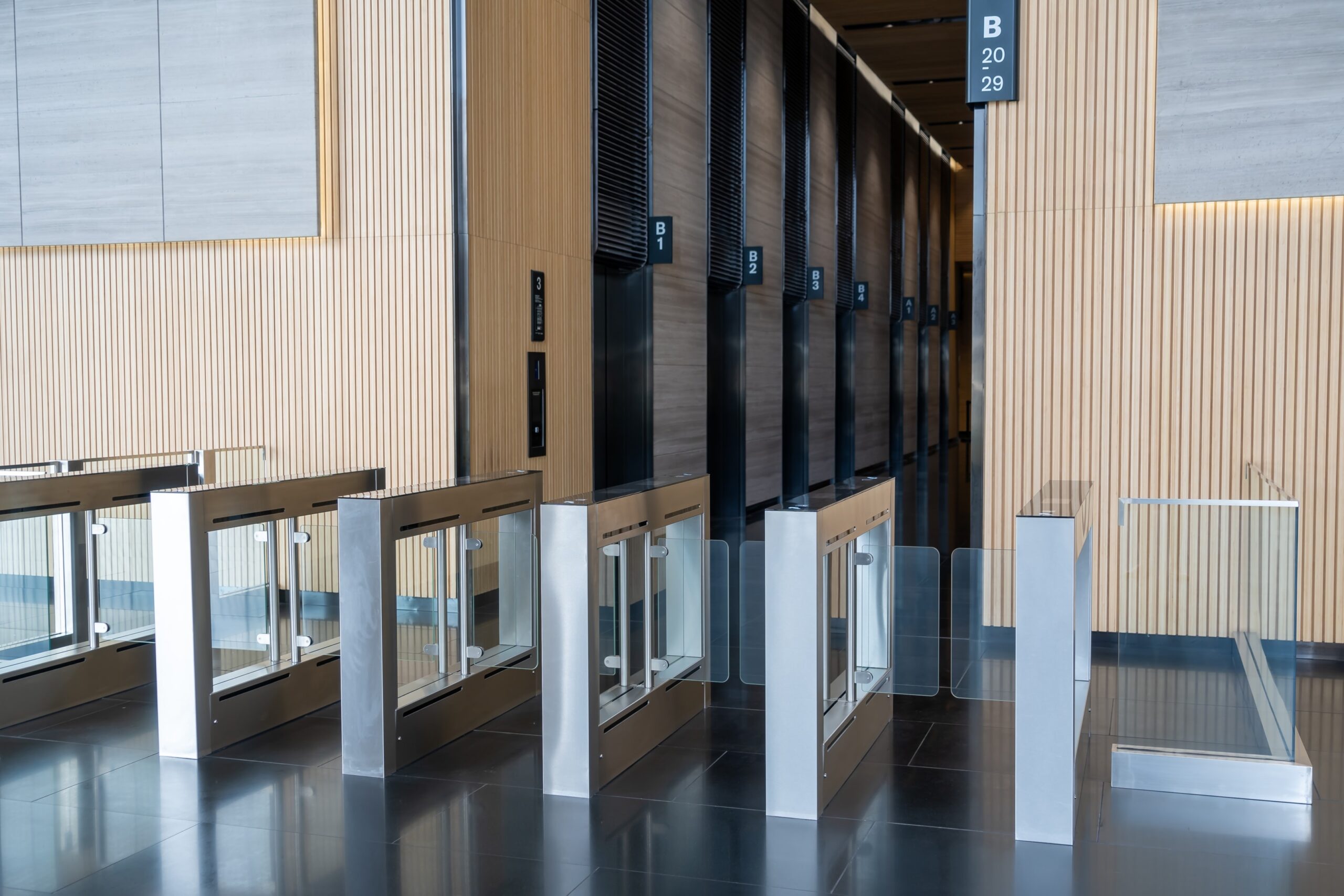 Security turnstiles in various industries.